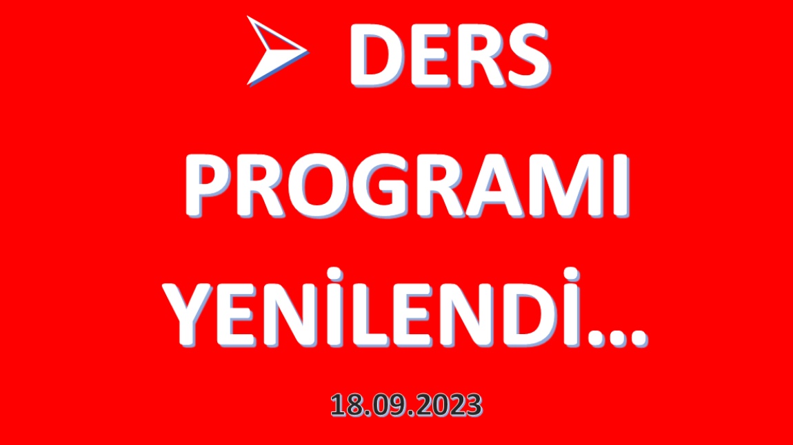 Ders Programı Yenilendi...