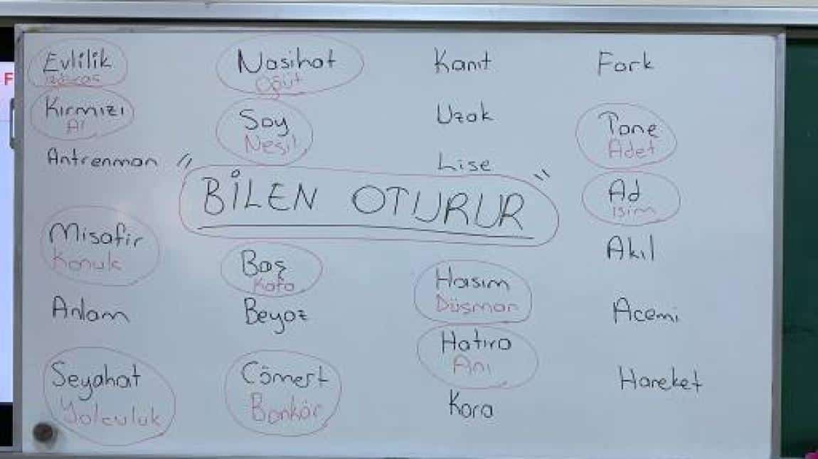 Dilimizin Zenginlikleri: Bilen Oturur Etkinliğimiz...